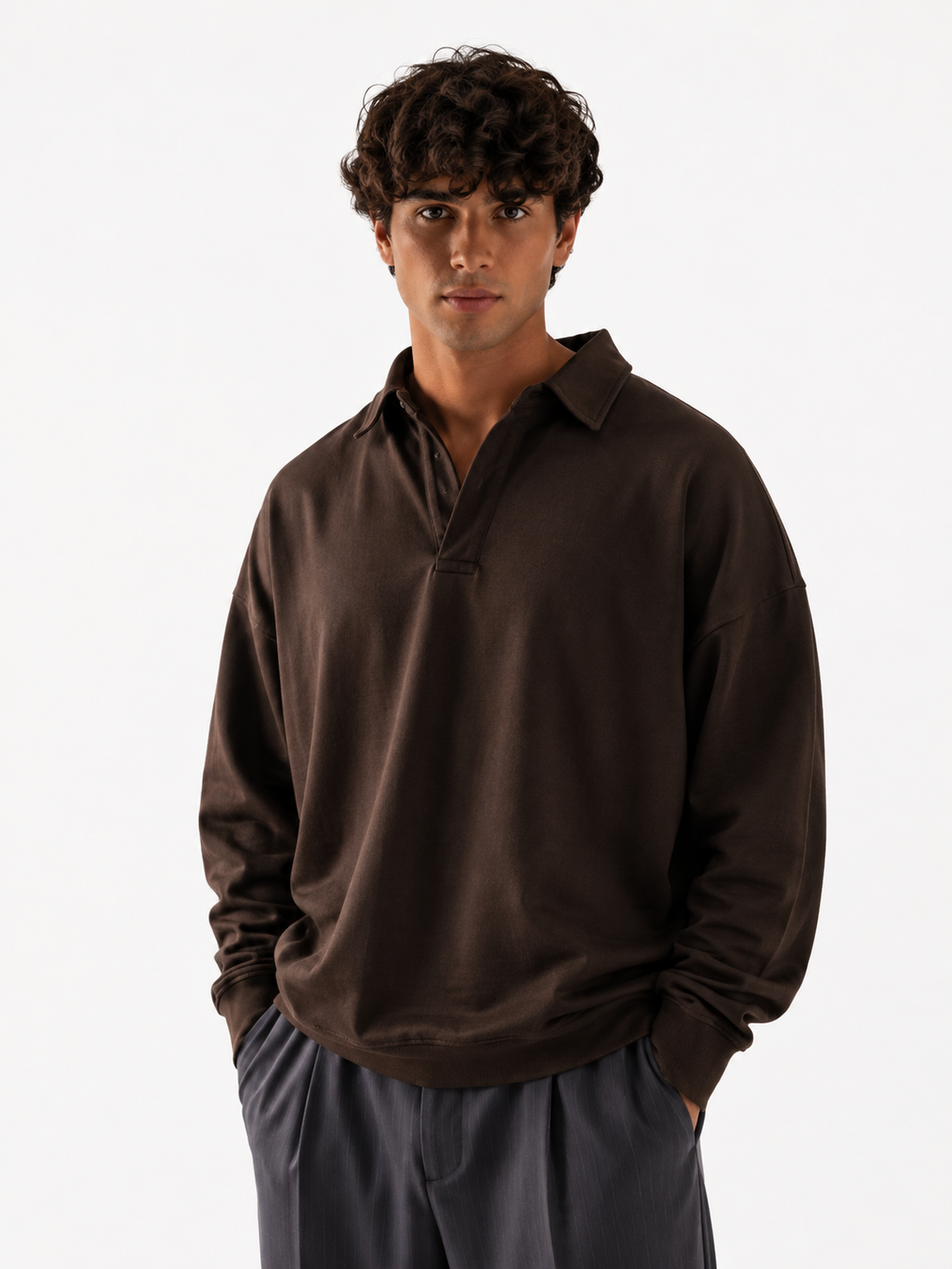 Brown Oversized Polo