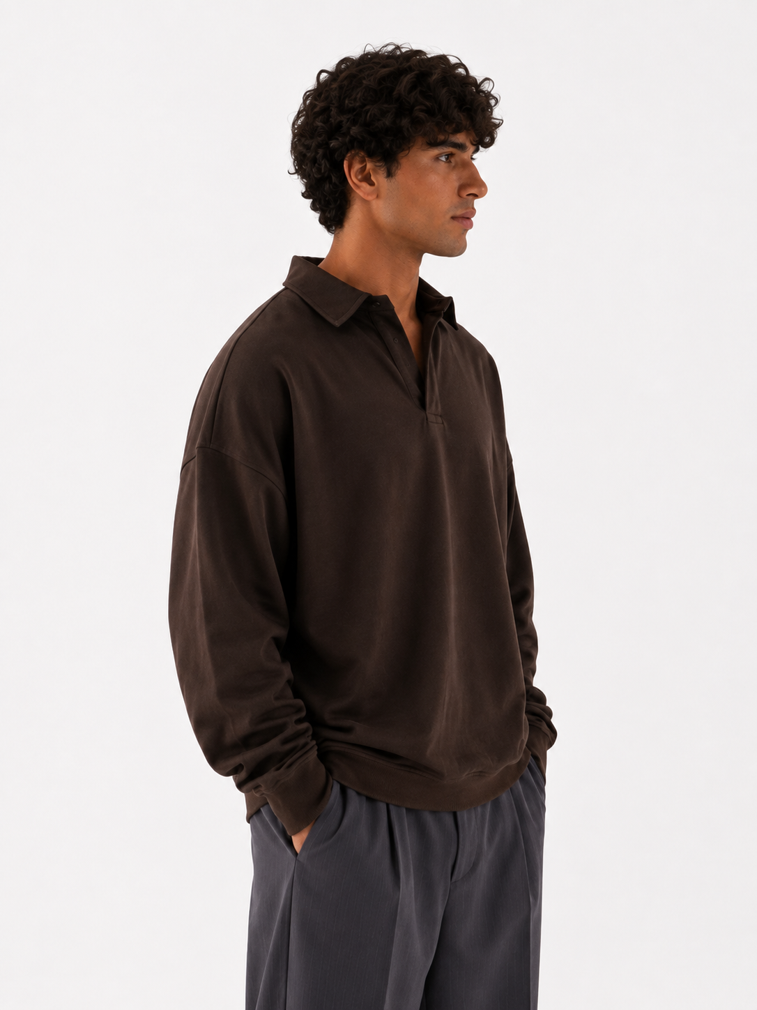 Brown Oversized Polo